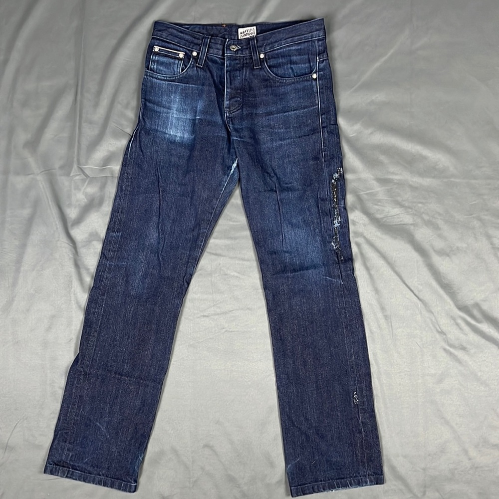Naked & Famous Denim Indigo Straight Leg Jeans